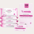Hypoallergenic Makeup Remover Wipes Bulk Bundle | 100 makeup wipes individually wrapped + 200 Count Face Wipes (4 x 50)