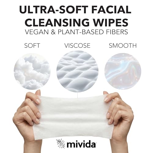 Makeup Remover Wipes Set | 2 Pack 50 Count Hyaluronic Acid Makeup Wipes + 50 Count Vitamin E Face Wipes