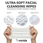 Makeup Remover Wipes Set | 2 Pack 50 Count Hyaluronic Acid Makeup Wipes + 50 Count Vitamin E Face Wipes