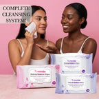 Makeup Remover Wipes Set | 2 Pack 50 Count Hyaluronic Acid Makeup Wipes + 50 Count Vitamin E Face Wipes