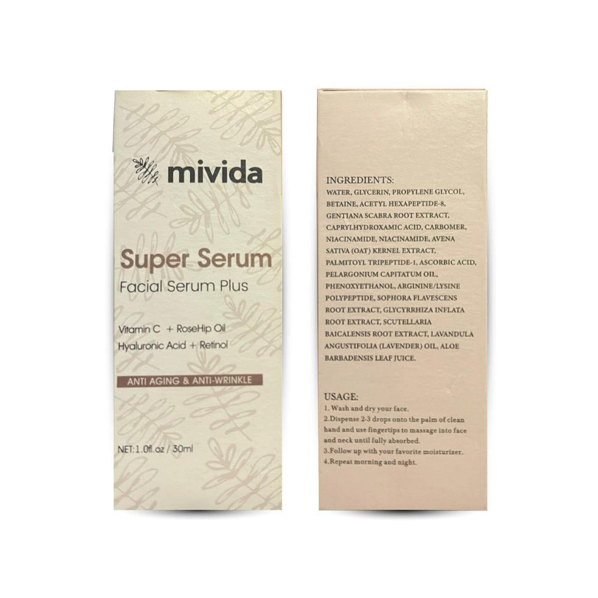 mivida All-in-One Anti-Aging Super Serum, 1 Fl Oz