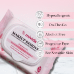 mivida Hypoallergenic Makeup Remover Wipes with Vitamin E, (25 Count) - Image 3