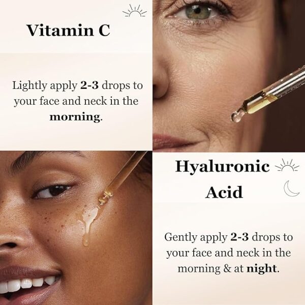 20% Vitamin C & Hyaluronic Acid Serum Set – Brightening & Hydrating Duo - Image 4