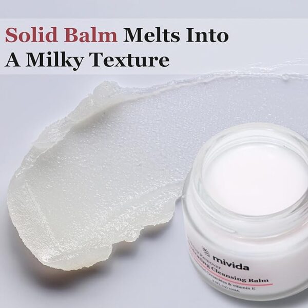 Makeup Remover Facial Cleansing Balm  With Essential Ceramides Vitamin E 3.5 fl.oz - Image 6