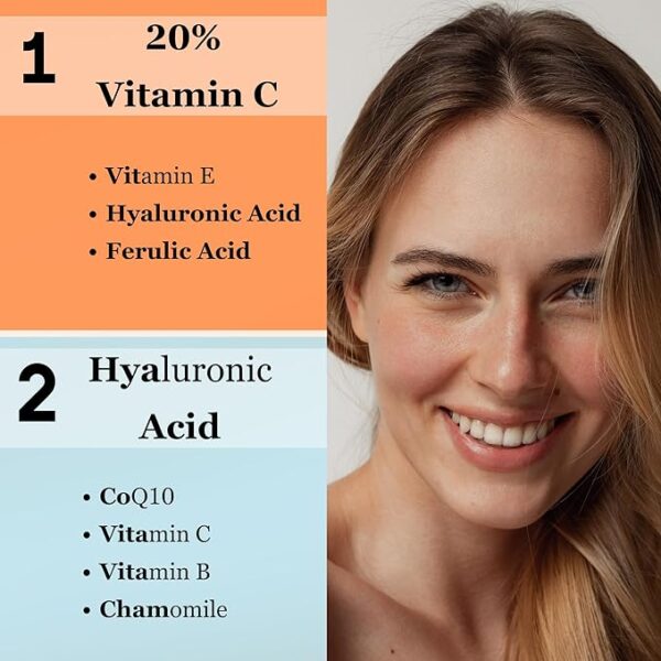 20% Vitamin C & Hyaluronic Acid Serum Set – Brightening & Hydrating Duo - Image 3
