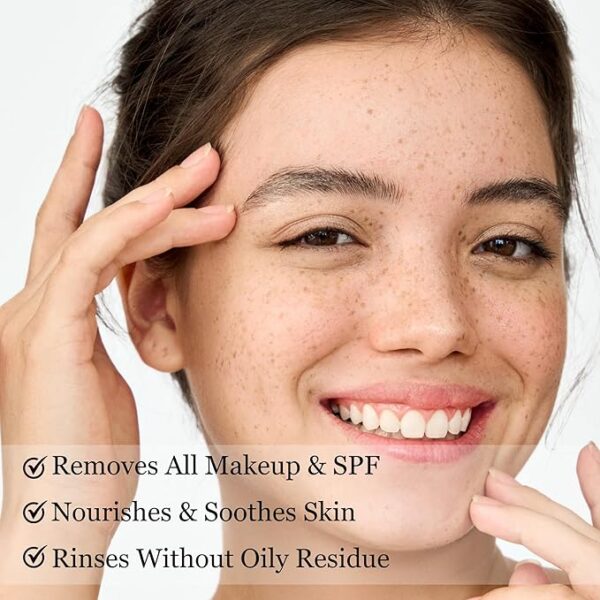 Makeup Remover Facial Cleansing Balm  With Essential Ceramides Vitamin E 3.5 fl.oz - Image 5