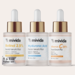 mivida Vitamin C, Hyaluronic Acid and 2.5% Retinol Serum 3x1floz