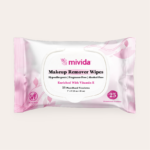 mivida Hypoallergenic Makeup Remover Wipes with Vitamin E, (25 Count)