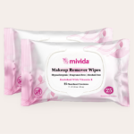 mivida Hypoallergenic Makeup Remover Wipes with Vitamin E, Twin pack ( 25 Count)