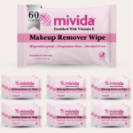 mivida Hypoallergenic Makeup Remover Wipes with Vitamin E, Individually Wrapped (60 Count)