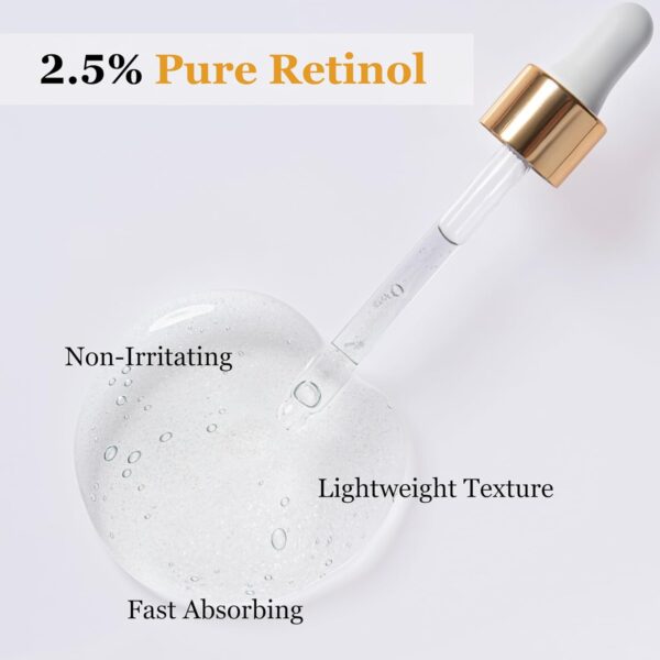 mivida 2.5% Retinol Serum for Face With Hyaluronic Acid, Vitamin E and Vitamin C + Pure Hyaluronic Acid Facial Serum | Non-Greasy, Lightweight Serum | For All Skin Types  Beauty & Personal Care - Image 13