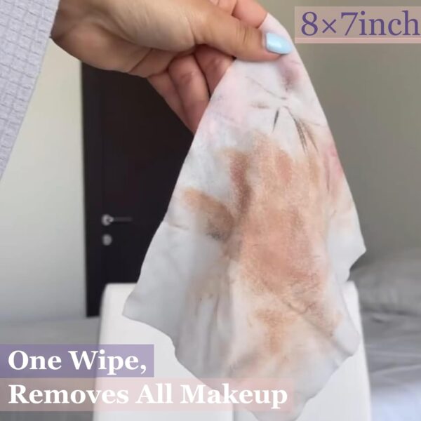 mivida Hypoallergenic Makeup Remover Wipes Bundle | Facial Cleansing & Towelettes Make up Remover Face Wipes | Fragrance Free, Alcohol Free wipes | Vitamin E & Hyaluronic Acid Total 100 Count - Image 20