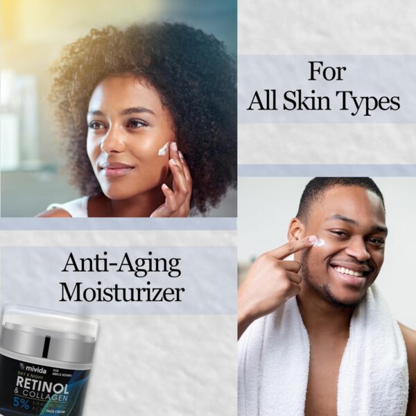 mivida Retinol Cream For Face With 5% Hyaluronic Acid and Collagen for women and men + Pure Hyaluronic Acid Facial Serum Bundle | Anti Aging Set | Non-Greasy, Lightweight | For All Skin Types  Beauty & Personal Care - Image 9