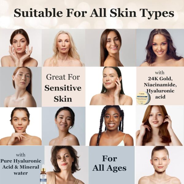 mivida Biodegradable Gold Under Eye Patches With Hyaluronic Acid & Niacinamide + Pure Hyaluronic Acid Facial Serum Bundle | Alcohol Free | For All Skin Types  Beauty & Personal Care - Image 14