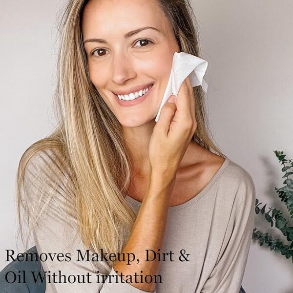 Hypoallergenic Individually Wrapped Makeup Remover Wipes with Vitamin E | 1400 Count - Image 3
