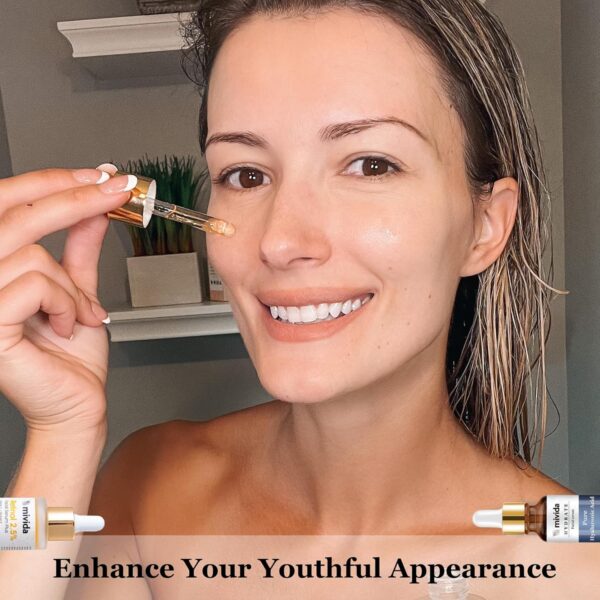 mivida 2.5% Retinol Serum for Face With Hyaluronic Acid, Vitamin E and Vitamin C + Pure Hyaluronic Acid Facial Serum | Non-Greasy, Lightweight Serum | For All Skin Types  Beauty & Personal Care - Image 9