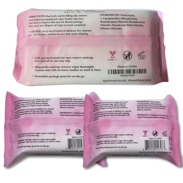 mivida Hypoallergenic Makeup Remover Wipes Bundle | Biodegradable Facial Cleansing, Facial Towelettes Make up Remover Wipes, Alcohol-Free Makeup Wipes Pack 50 ct Vitamin E + 2 x 25 ct Vitamin E - Image 16