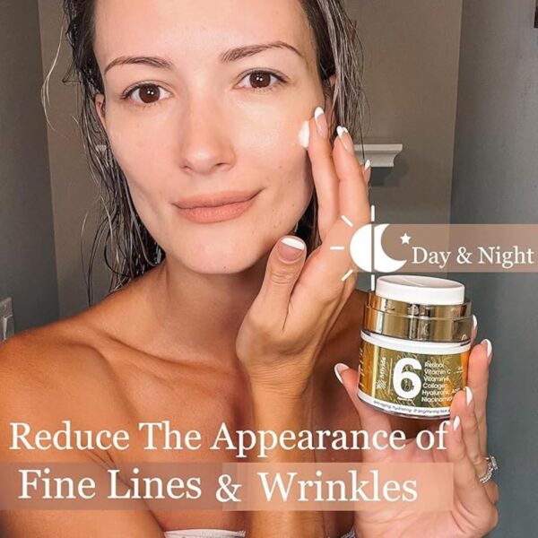 mivida Advanced Retinol Cream for Face - All-In-One Anti-Wrinkle Collagen moisturizer for Face & Neck + Pure Hyaluronic Acid Facial Serum Bundle | Alcohol Free | For All Skin Types - Image 8