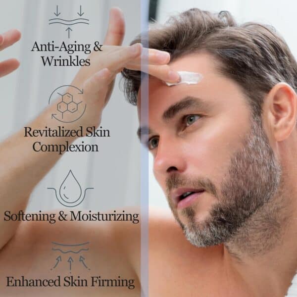 mivida Anti aging Day and Night Face Cream For Men and Collagen Eye Cream For Men +Mivida Pure Hyaluronic Acid Facial Serum + Gold Under Eye Patches with Hyaluronic Acid & Niacinamide - Image 9