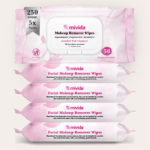mivida Hypoallergenic Makeup Remover Wipes with Vitamin E (5×50)