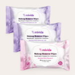 mivida Hypoallergenic Makeup Remover Wipes, Bundle (2 Hyaluronic Acid + 1 Vitamin E)
