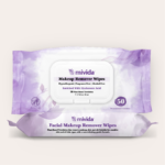 mivida Hypoallergenic Makeup Remover Wipes with Hyaluronic Acid, Twin pack (2x50 Count)