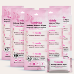 mivida Hypoallergenic Makeup Remover Wipes with Vitamin E, Mini Pack 5x10 Packs (400 Count)