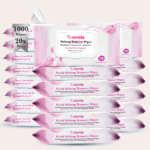 mivida Hypoallergenic Makeup Remover Wipes with Vitamin E, Bulk (20 Packs x 50)