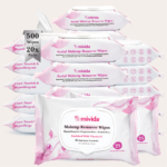 mivida Hypoallergenic Makeup Remover Wipes with Vitamin E, Bulk (20 Packs x 25 Wipes)