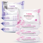 mivida Hypoallergenic Makeup Remover Wipes, Variety Box (8 Packs x 25 Wipes)