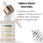 mivida skincare gift set for mom, 10 Mini Makeup Remover Wipes + 2.5% Retinol Serum - Image 8